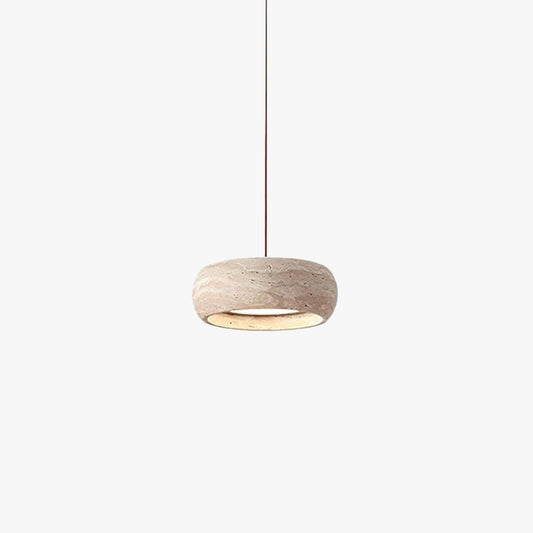 Tova Donut-Shaped Pendant Lights Travertine