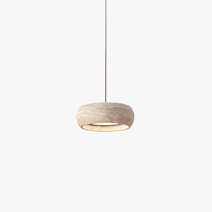 Ritta Donut-Shaped Pendant Lights Travertine
