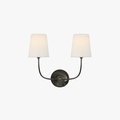 Victor Wall Lamp Black Bronze Fabric