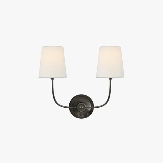 Victor Wall Lamp Black Bronze Fabric