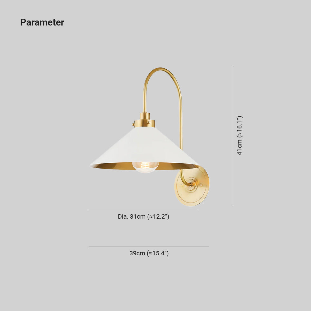 Helena Vintage Indoor Wall Lamp Brass