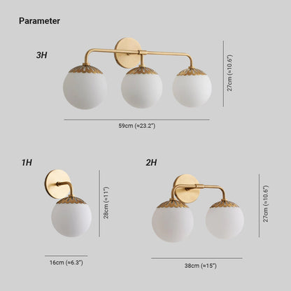 Valentina Globe Glass Wall Lamp