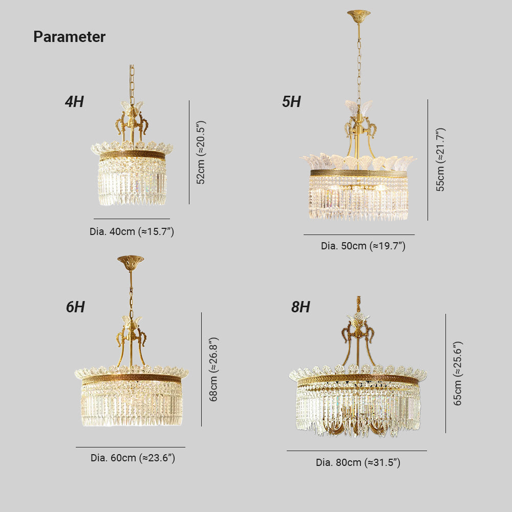 Lustre Miles style ferme de luxe Empire français