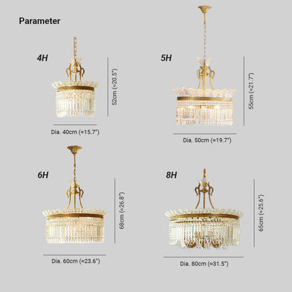 Lustre Miles style ferme de luxe Empire français