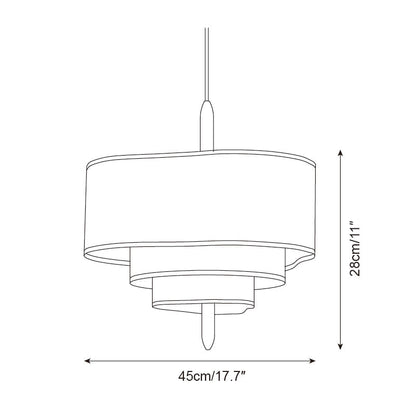 Ophel Green Fabric Pendant Lamp