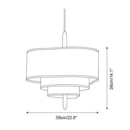 Ophel Green Fabric Pendant Lamp