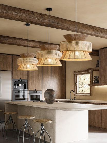 Ophelia Woven Rattan Pendant Light