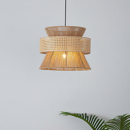 Ophelia Woven Rattan Pendant Light