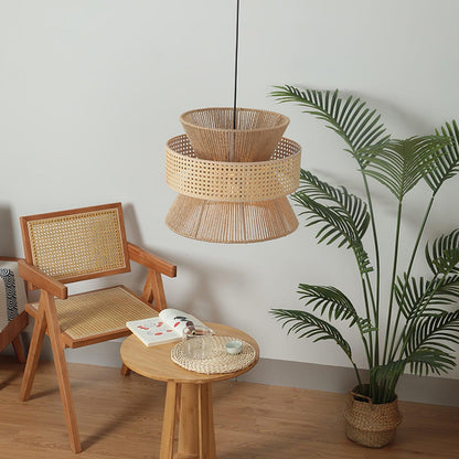 Ophelia Woven Rattan Pendant Light