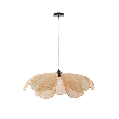 Eloria Petal-Shaped Rattan Pendant Light