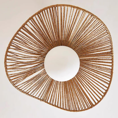 Fynora Woven Semi Flush Ceiling Light