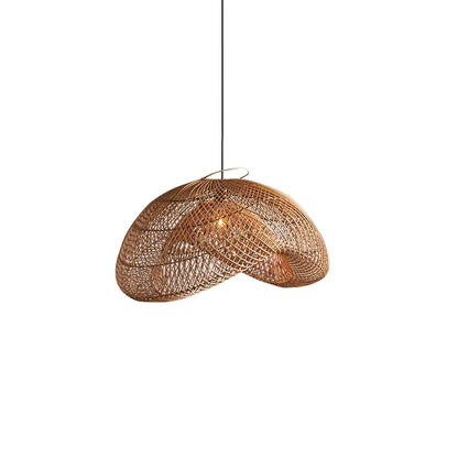 Juno Rustic Rattan Pendant Light Living Room