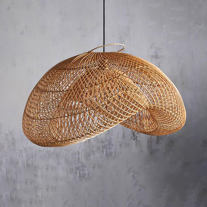 Juno Rustic Rattan Pendant Light Living Room