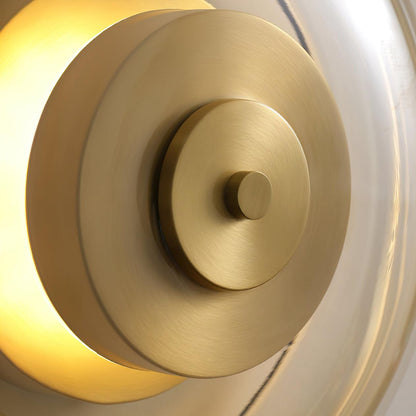 Elysso Brass Circular Wall Lamp