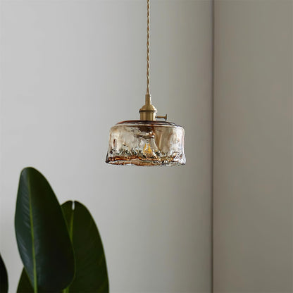 Amberlyn Vintage Amber Glass Pendant Light