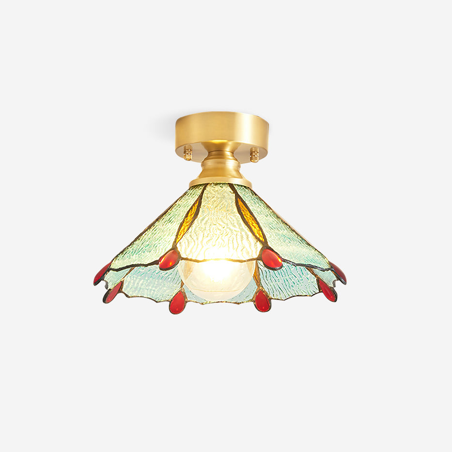 Civelle Tiffany Style Stained Glass Ceiling Light