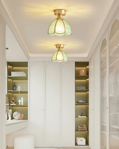 Civelle Tiffany Style Stained Glass Ceiling Light