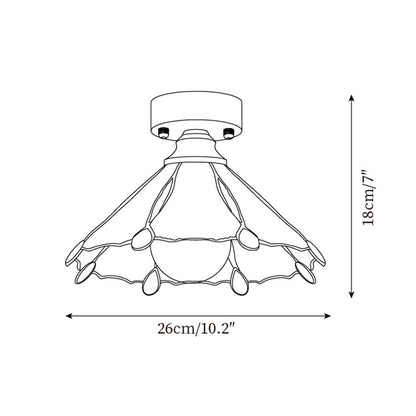 Civelle Tiffany Style Stained Glass Ceiling Light