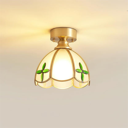 Civelle Tiffany Style Stained Glass Ceiling Light