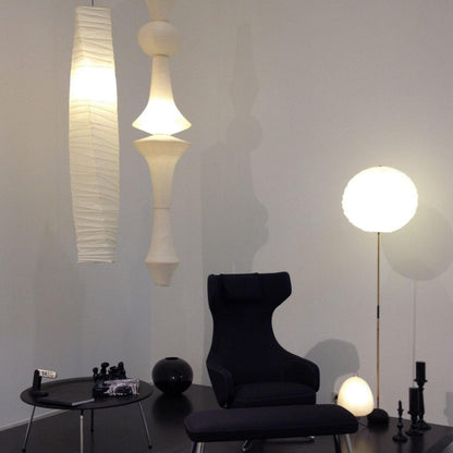 Faye Sculptural Paper Vertical Pendant Light