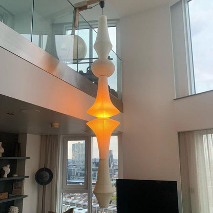 Faye Sculptural Paper Vertical Pendant Light