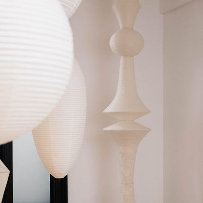Faye Sculptural Paper Vertical Pendant Light