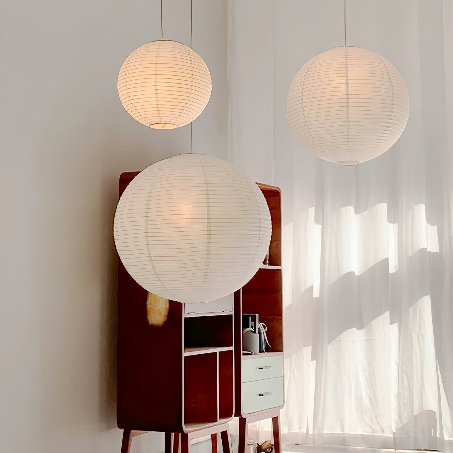 Sylin Pendant Swag Light Mulberry Silk