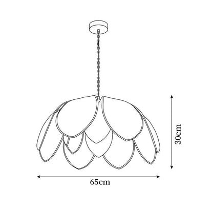 Suspension en rotin Fionel