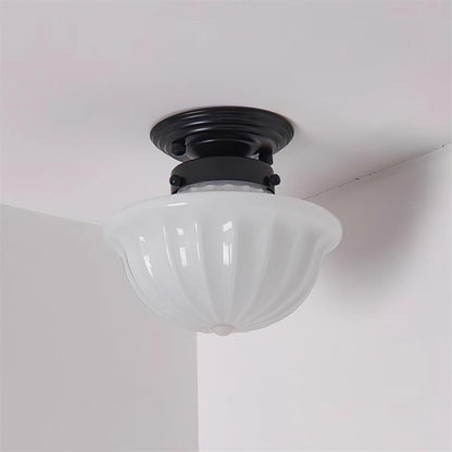 Evola Vintage Opal Glass Ceiling Light