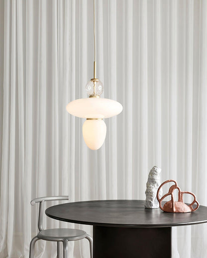 Orbelin Glass and Brass Pendant Lamp
