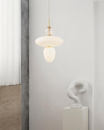 Orbelin Glass and Brass Pendant Lamp