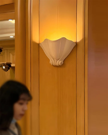 Ysola White Plaster Shell Wall Lamp
