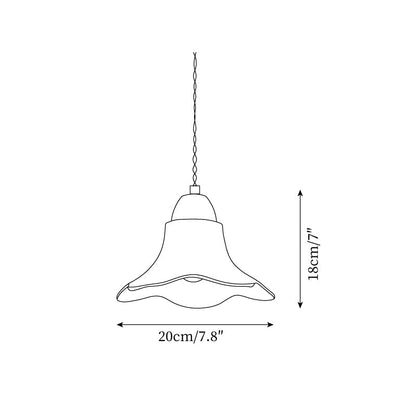 Lampes suspendues en fleurs de porcelaine