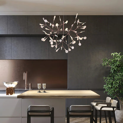 Lior Unique Sputnik Art Deco Firefly Chandelier. Living Room/ Bedroom