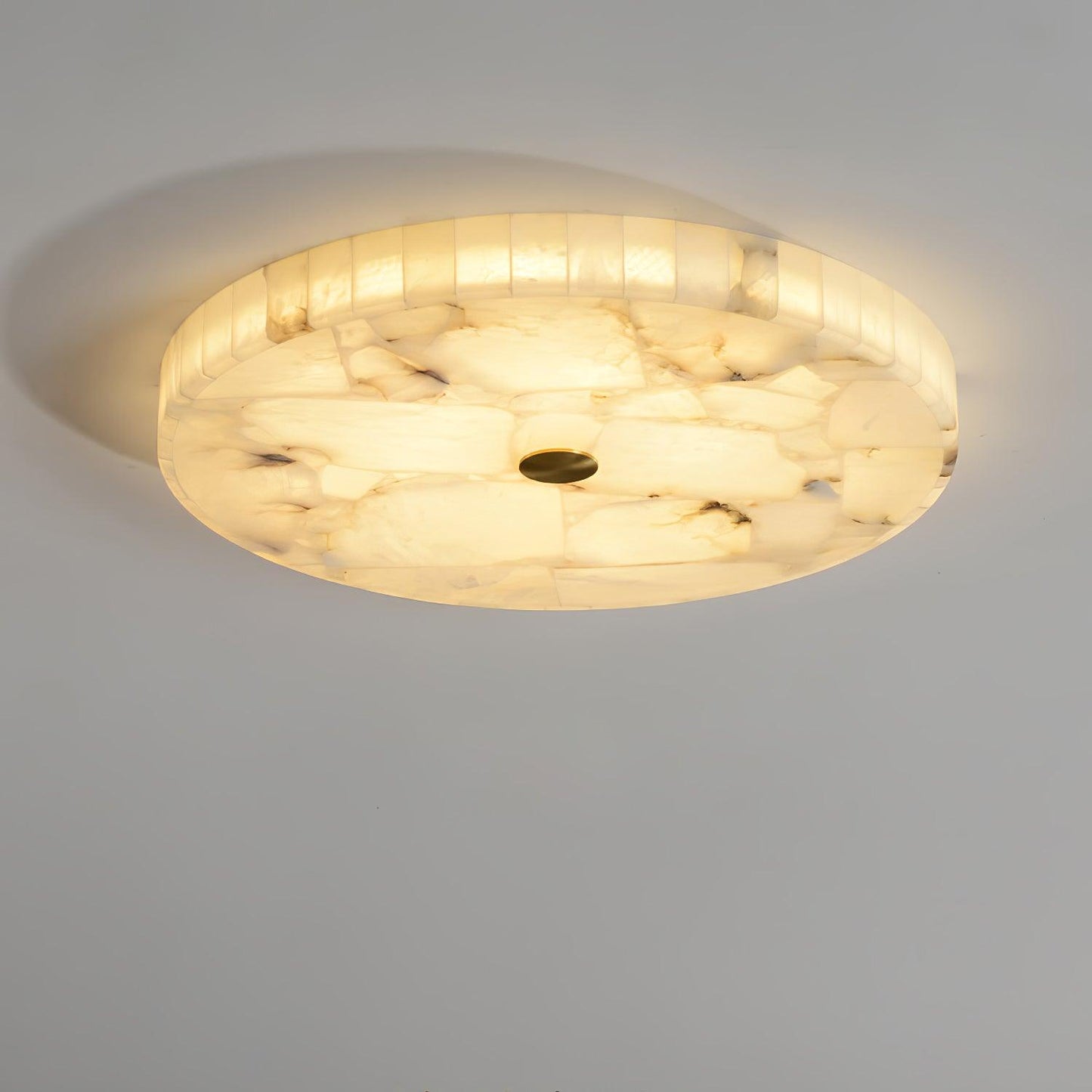 Delya Round Alabaster Ceiling Lamp
