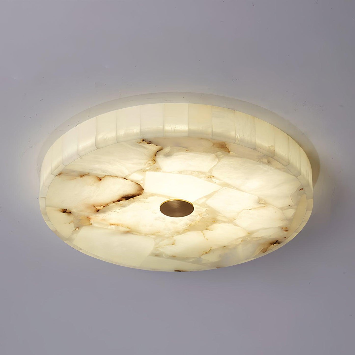 Delya Round Alabaster Ceiling Lamp
