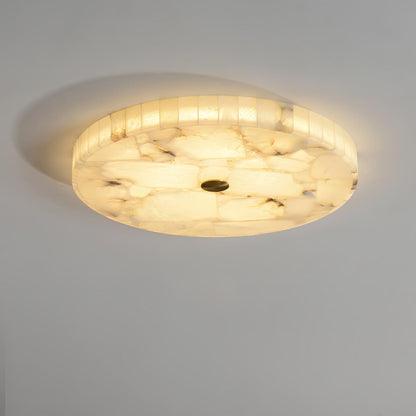 Delya Round Alabaster Ceiling Lamp