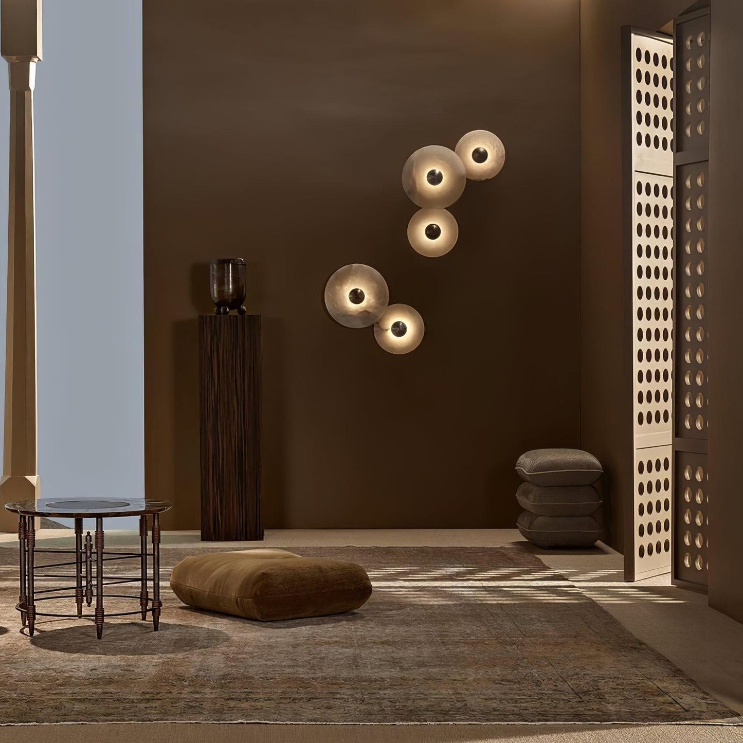 Cryn Alabaster Combination Wall Lamp
