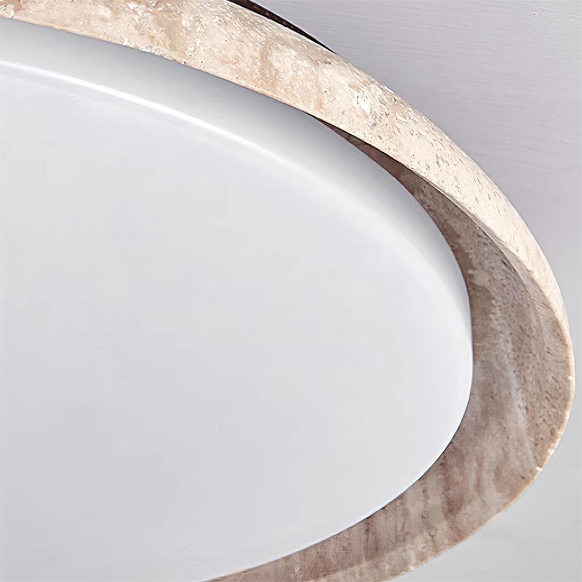 Plafonnier en travertin rond Halo