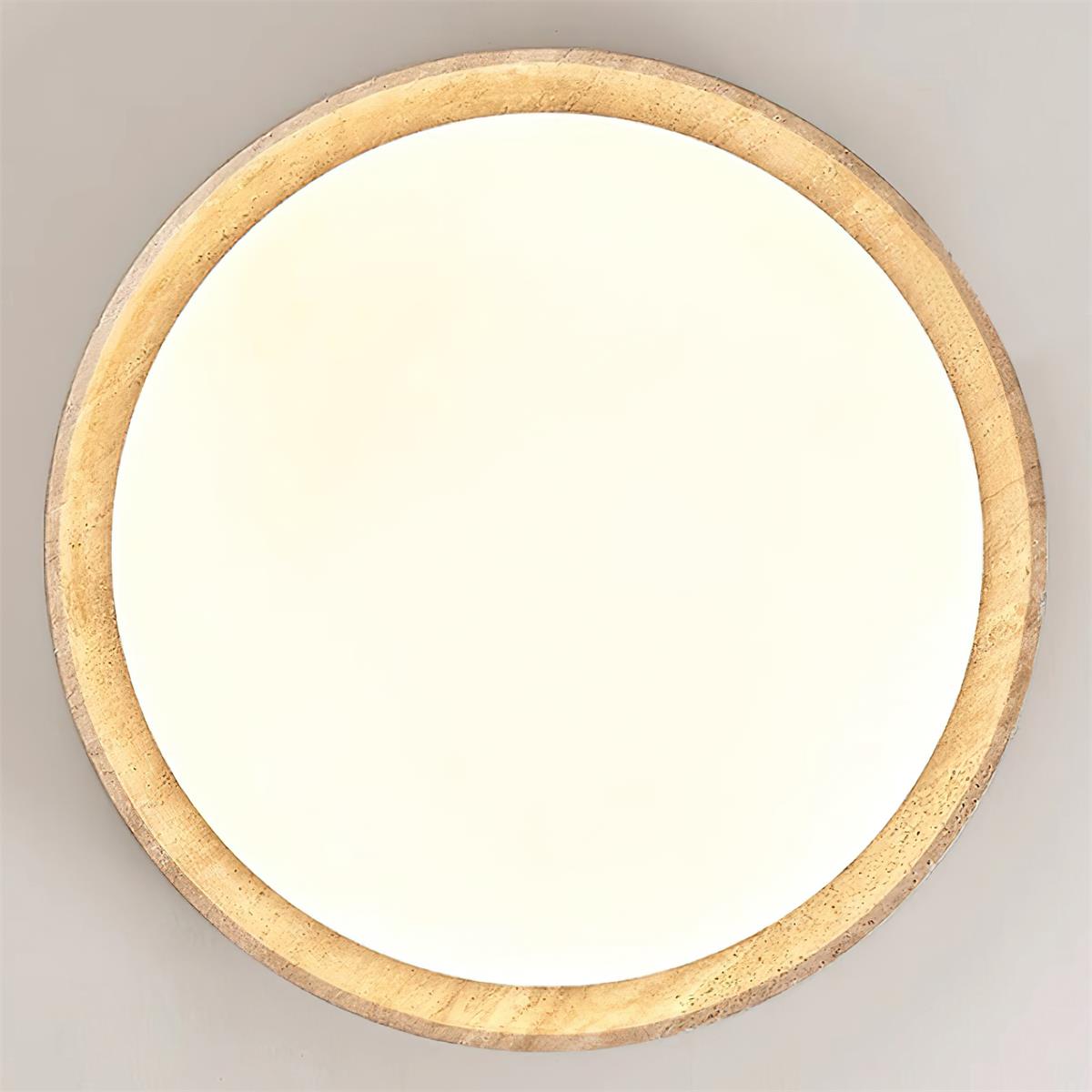 Plafonnier en travertin rond Halo