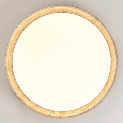 Plafonnier en travertin rond Halo