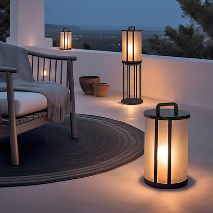 Ray Round Pillar Lantern Outdoor Light