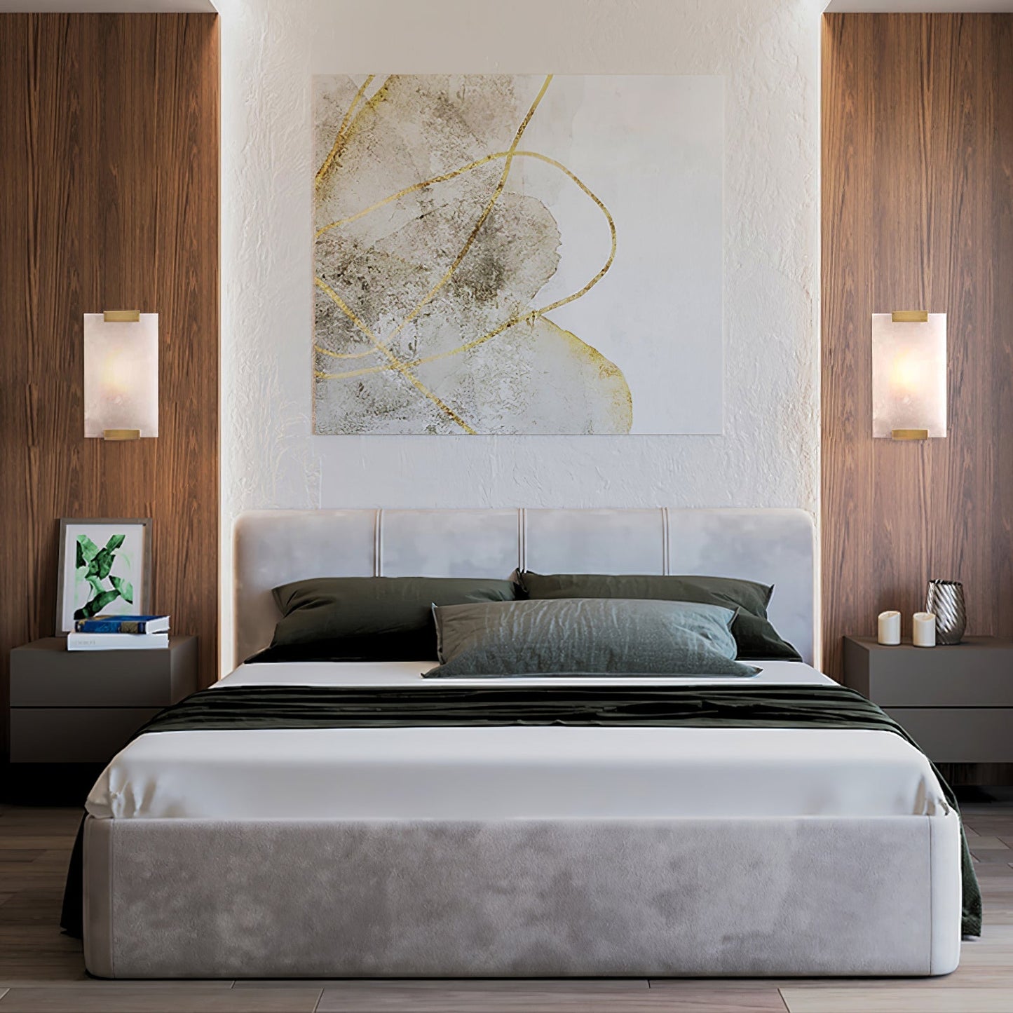 Roux Wall Lamp Alabaster Panel Glow