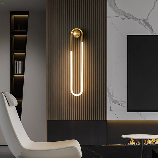 Modern LED Wall Light | Brass & Black Minimalist Wall Lamp