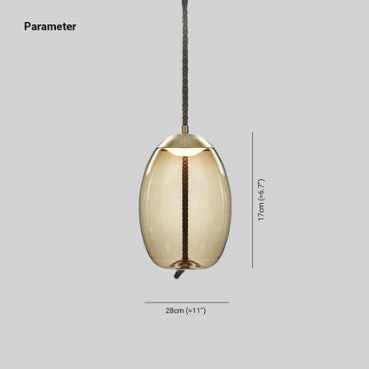 Valentina Nordic LED Pendant Light, Decorative Glass
