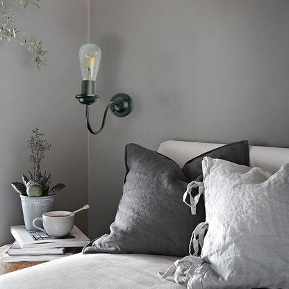 Silva Simple Retro Wrought Iron Wall Lamp for Garden