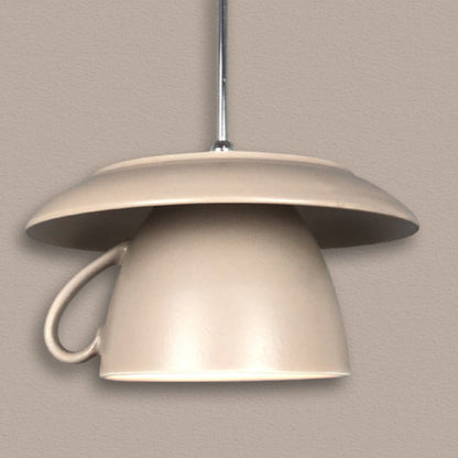 Valentina Pop Art Cup Ceramic LED Pendant Light Study Bedroom