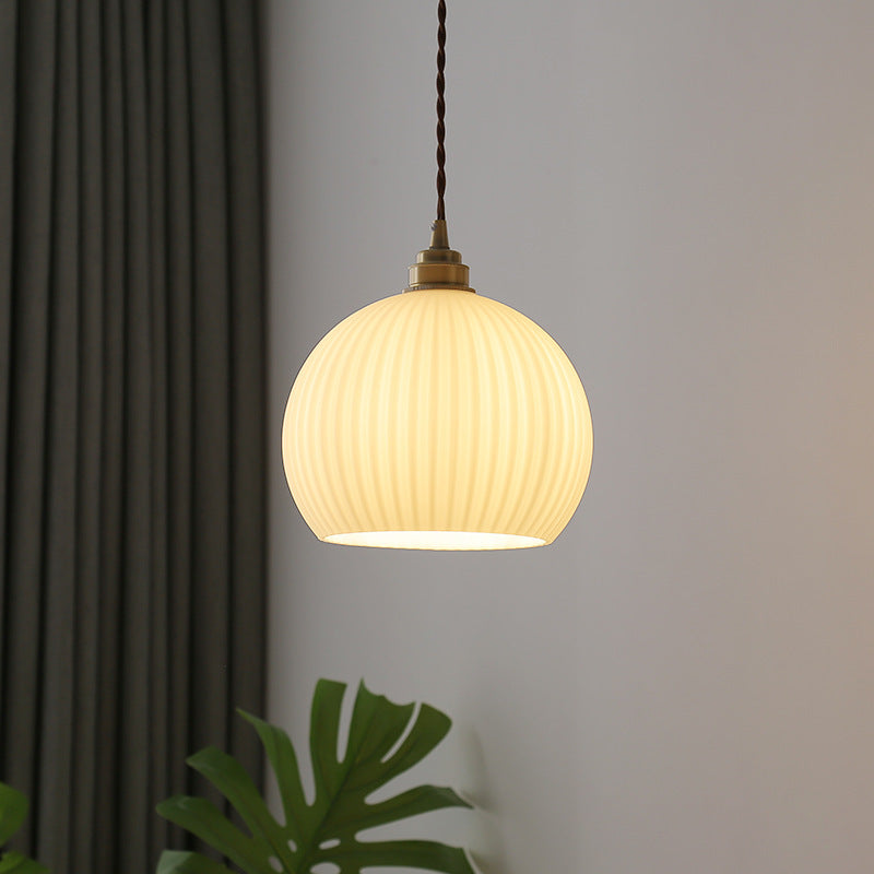 Suspension LED Valentina Minimalist Sphère Métal/Verre Blanc/Transparent