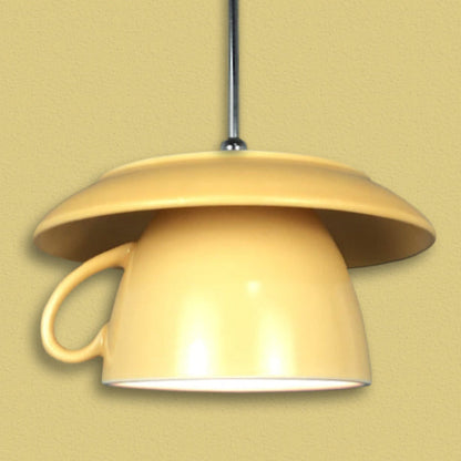 Valentina Pop Art Cup Ceramic LED Pendant Light Study Bedroom