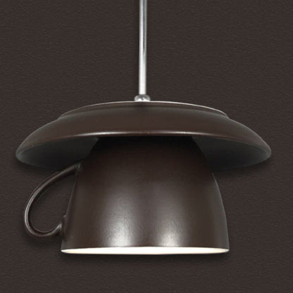 Valentina Pop Art Cup Ceramic LED Pendant Light Study Bedroom